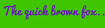 Image with Font Color 6F14C2 and Background Color 3FC600